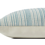 Jean Stoffer x Loloi Martha Blue 22'' x 22'' Cover w/Poly Pillow White Cliff Studio Throw Pillows