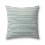 Jean Stoffer x Loloi Martha Blue 22'' x 22'' Cover w/Poly Pillow White Cliff Studio Throw Pillows