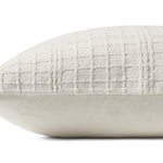 Jean Stoffer x Loloi PJS0015 Ivory 12'' x 27'' Cover Only Pillow White Cliff Studio Throw Pillows