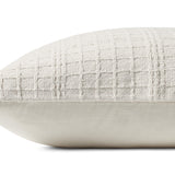 Jean Stoffer x Loloi PJS0015 Ivory 12'' x 27'' Cover Only Pillow White Cliff Studio Throw Pillows