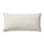 Jean Stoffer x Loloi PJS0015 Ivory 12'' x 27'' Cover Only Pillow White Cliff Studio Throw Pillows