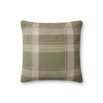 Jean Stoffer x Loloi PJS0016 Green / Multi 18'' x 18'' Cover Only Pillow White Cliff Studio Throw Pillows