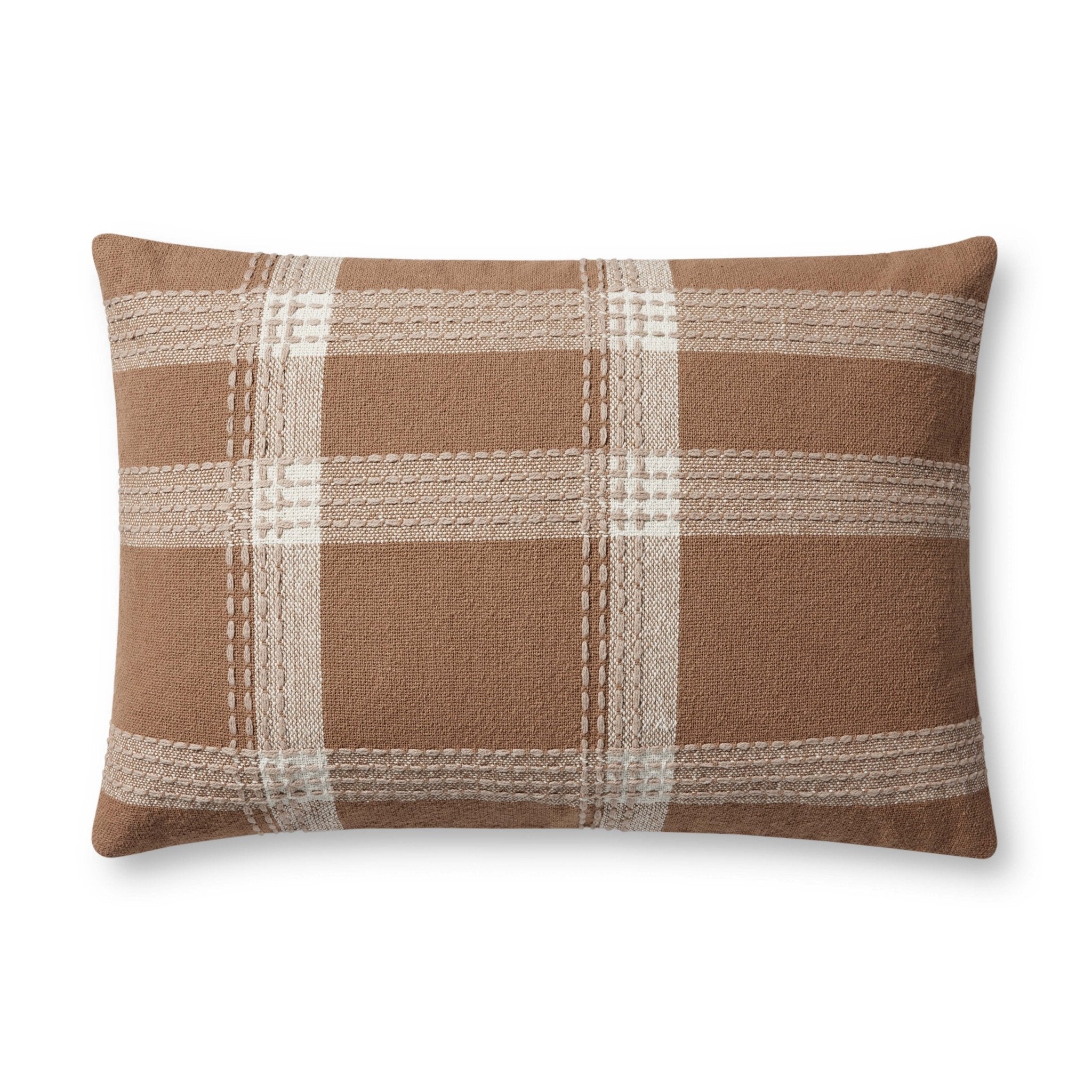 Jean Stoffer x Loloi PJS0016 Rust / Multi 16'' x 26'' Cover Only Pillow White Cliff Studio Throw Pillows