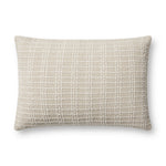 Jean Stoffer x Loloi PJS0017 Beige / Ivory 16'' x 26'' Cover Only Pillow White Cliff Studio Throw Pillows