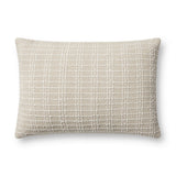 Jean Stoffer x Loloi PJS0017 Beige / Ivory 16'' x 26'' Cover Only Pillow White Cliff Studio Throw Pillows