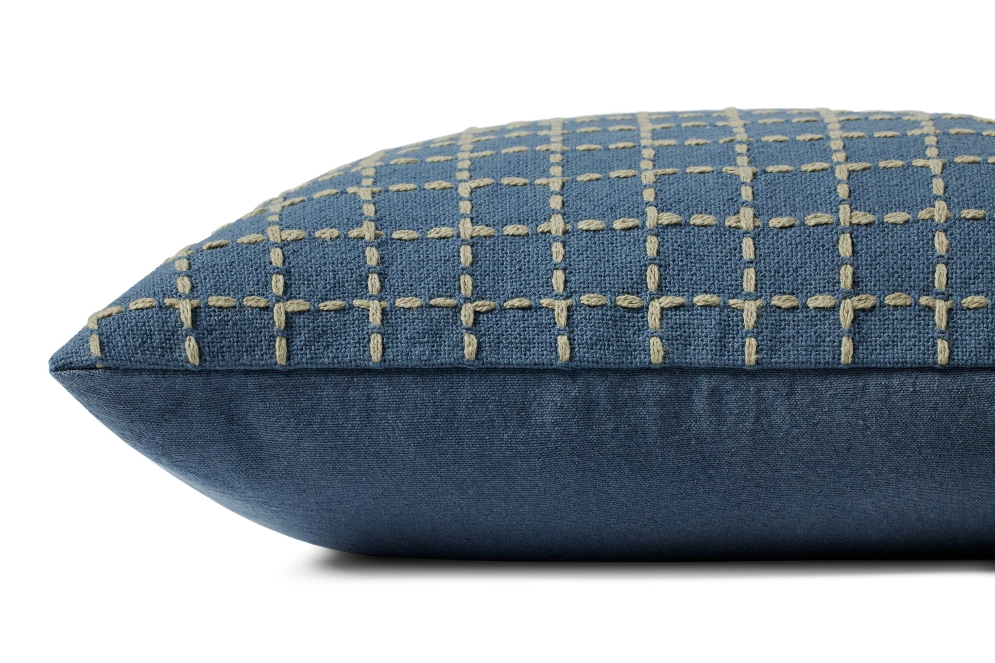 Jean Stoffer x Loloi PJS0017 Blue / Green 18'' x 18'' Cover Only Pillow White Cliff Studio Throw Pillows