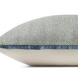 Jean Stoffer x Loloi PJS0018 Blue 22'' x 22'' Cover Only Pillow White Cliff Studio Throw Pillows