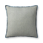 Jean Stoffer x Loloi PJS0018 Blue 22'' x 22'' Cover Only Pillow White Cliff Studio Throw Pillows