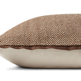 Jean Stoffer x Loloi PJS0018 Chocolate 13'' x 21'' Cover Only Pillow White Cliff Studio Throw Pillows