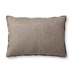 Jean Stoffer x Loloi PJS0018 Dark Taupe 16'' x 26'' Cover Only Pillow White Cliff Studio Throw Pillows