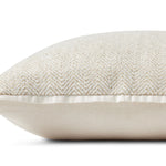 Jean Stoffer x Loloi PJS0018 Ivory 18'' x 18'' Cover Only Pillow White Cliff Studio Throw Pillows