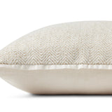 Jean Stoffer x Loloi PJS0018 Ivory 18'' x 18'' Cover Only Pillow White Cliff Studio Throw Pillows