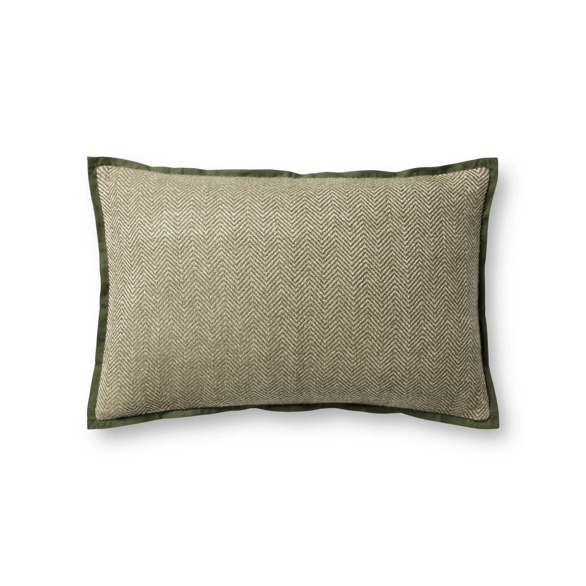 Jean Stoffer x Loloi PJS0018 Olive 13'' x 21'' Cover Only Pillow White Cliff Studio Throw Pillows