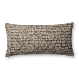 Jean Stoffer x Loloi PJS0021 Chocolate 12'' x 27'' Cover Only Pillow White Cliff Studio Throw Pillows