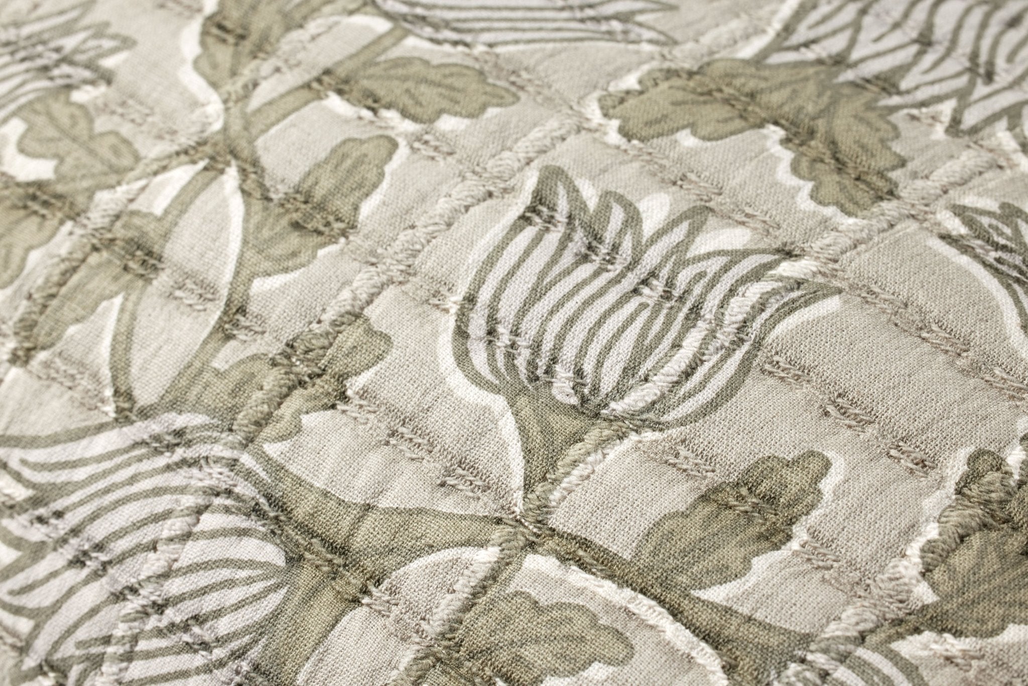 Jean Stoffer x Loloi PJS0023 Natural / Sage 16'' x 26'' Cover Only Pillow White Cliff Studio Throw Pillows