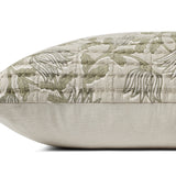 Jean Stoffer x Loloi PJS0023 Natural / Sage 16'' x 26'' Cover Only Pillow White Cliff Studio Throw Pillows