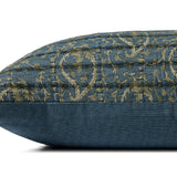 Jean Stoffer x Loloi PJS0025 Blue / Green 13'' x 21'' Cover Only Pillow White Cliff Studio Throw Pillows