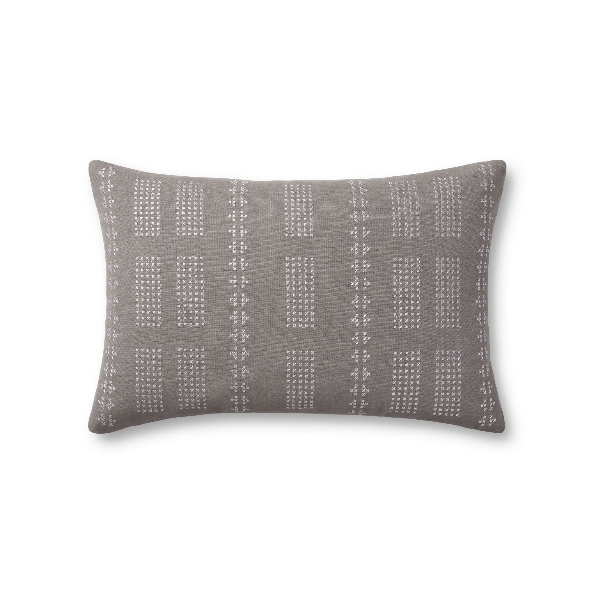 Jean Stoffer x Loloi William Grey 13'' x 21'' Cover Only Pillow White Cliff Studio Pillow