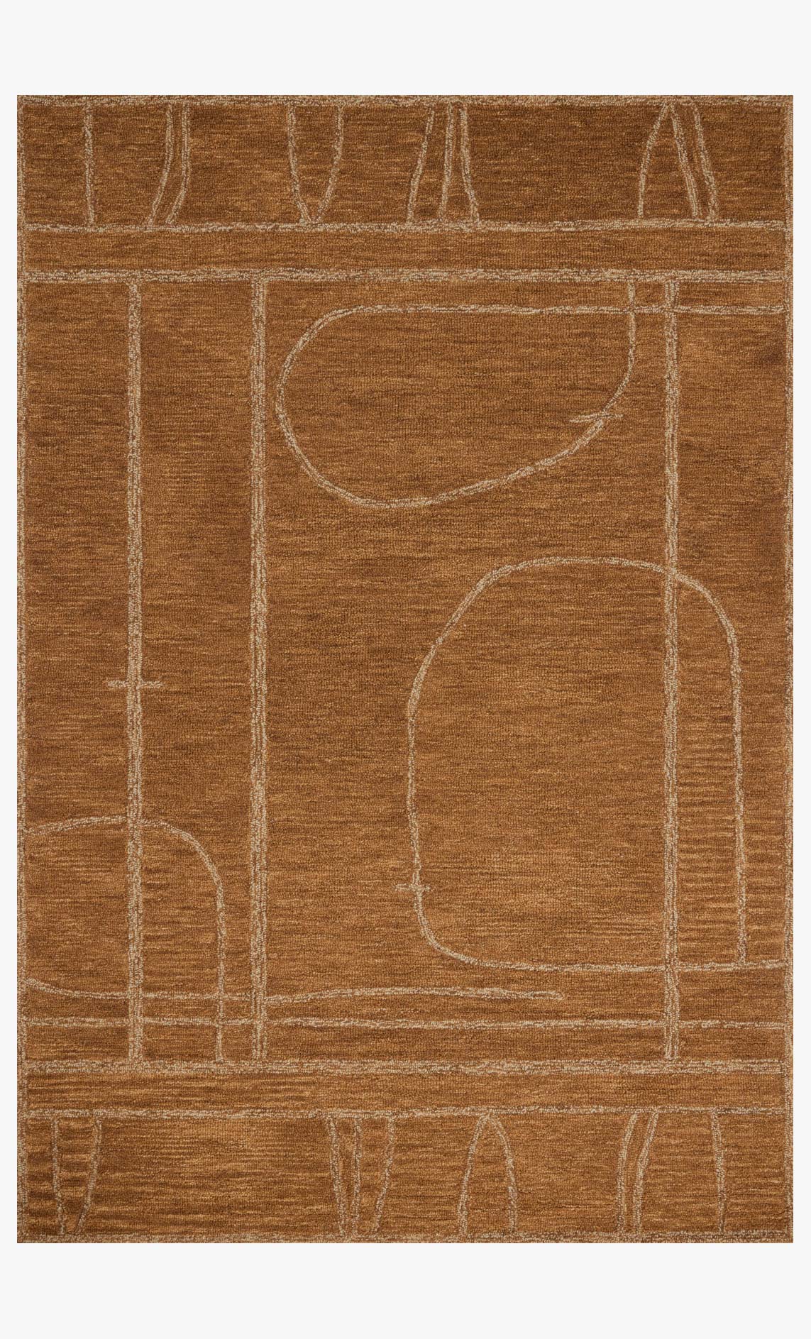 Clay Pattern Rug Hand Tufted Wool Jute Rug Clay Natural - Barrow – White Cliff Studio