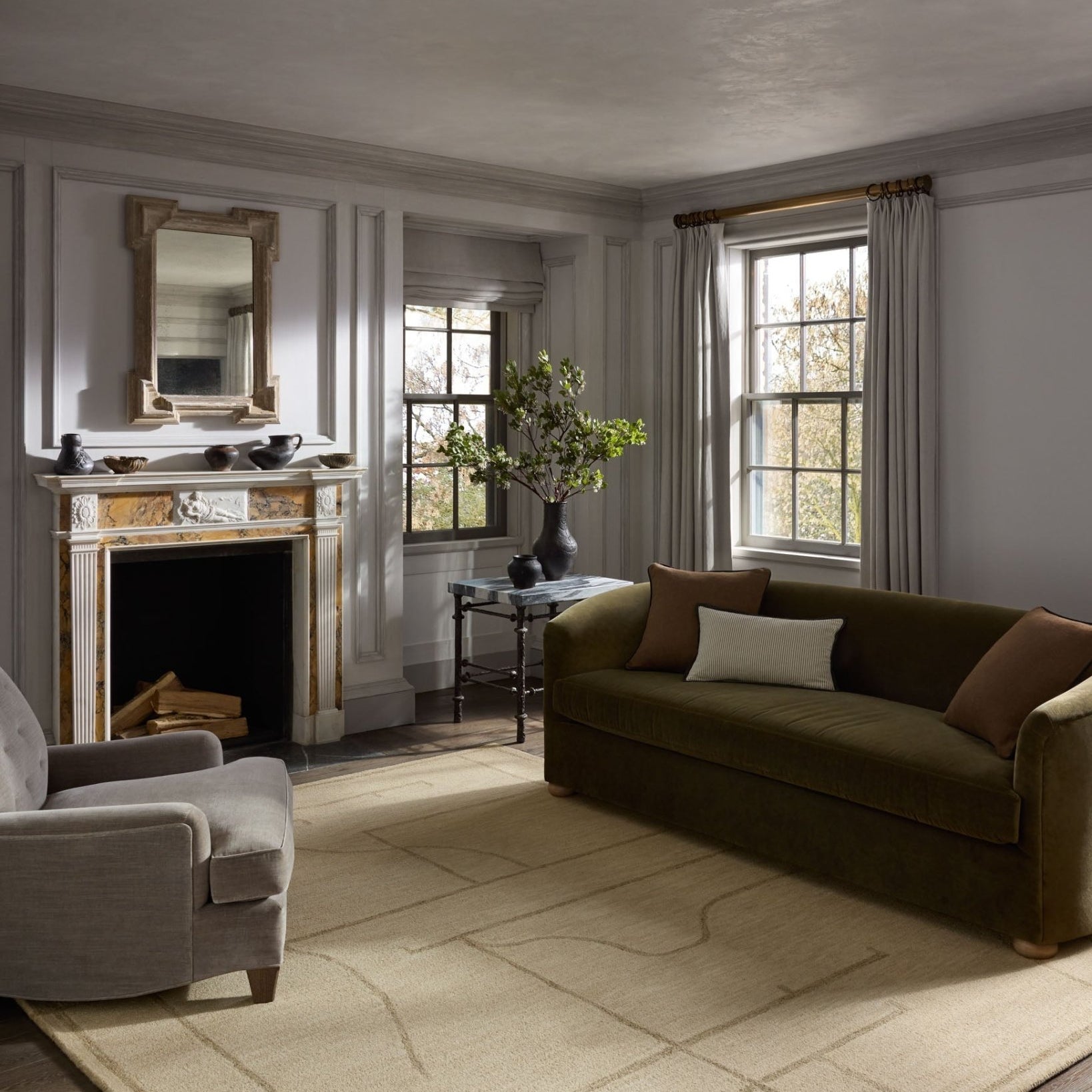 Jeremiah Brent x Loloi Barrow Ivory / Taupe Rug White Cliff Studio Rugs