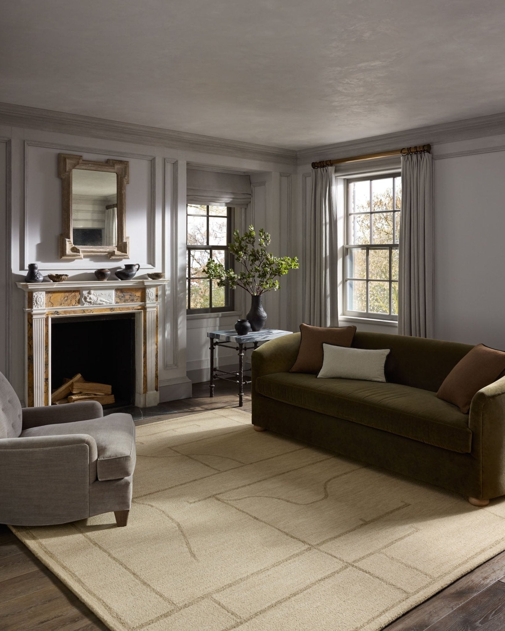 Jeremiah Brent x Loloi Barrow Ivory / Taupe Rug White Cliff Studio Rugs
