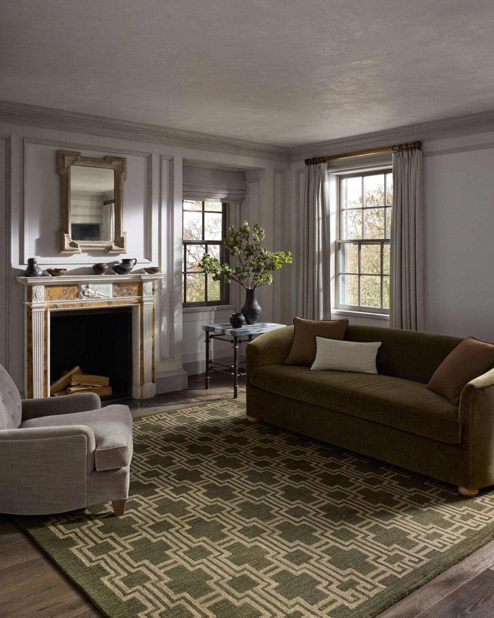 Jeremiah Brent x Loloi Barrow Moss / Beige Rug White Cliff Studio Rugs