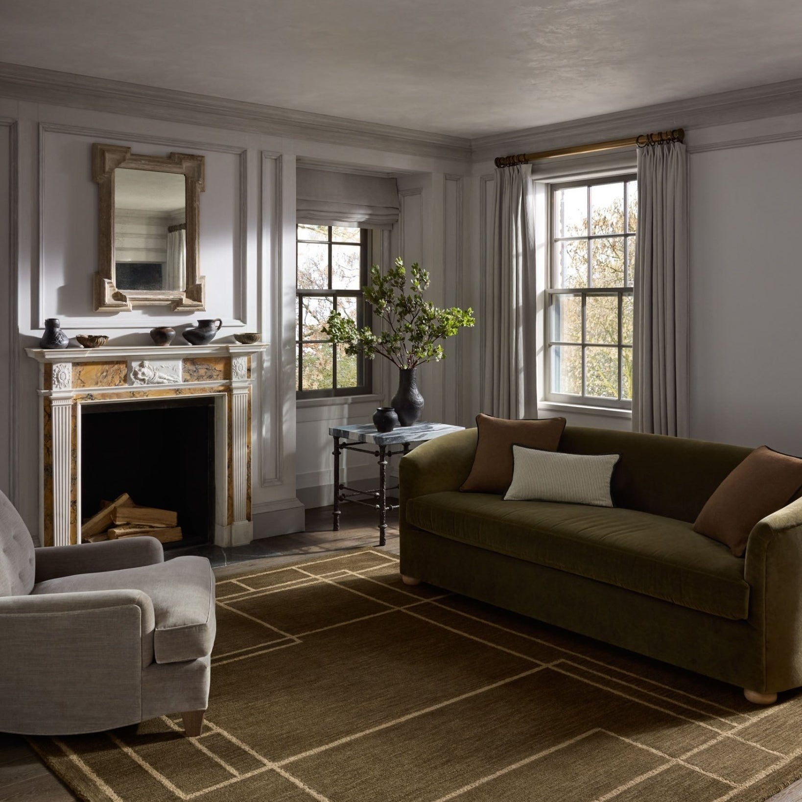 Jeremiah Brent x Loloi Barrow Olive / Natural Rug White Cliff Studio Rugs