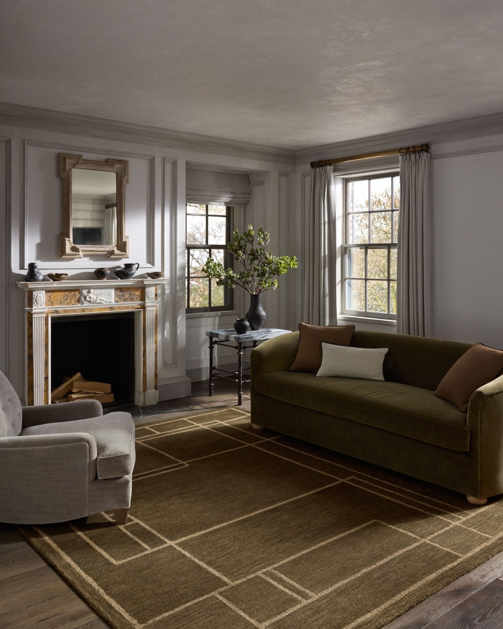 Jeremiah Brent x Loloi Barrow Olive / Natural Rug White Cliff Studio Rugs