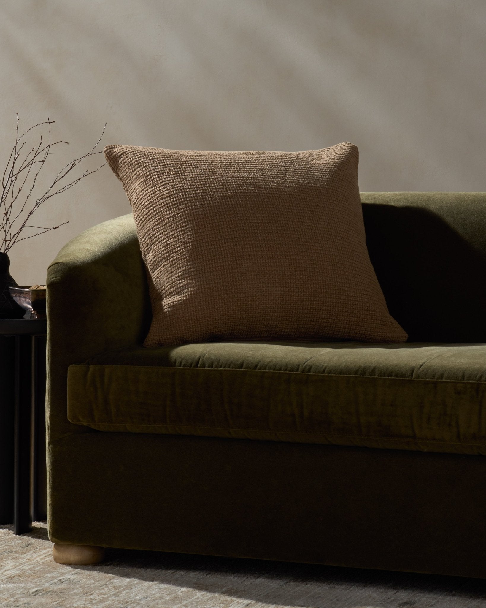 Jeremiah Brent x Loloi Bedford Brown 24'' x 24'' Pillow Cover Only White Cliff Studio Throw Pillows