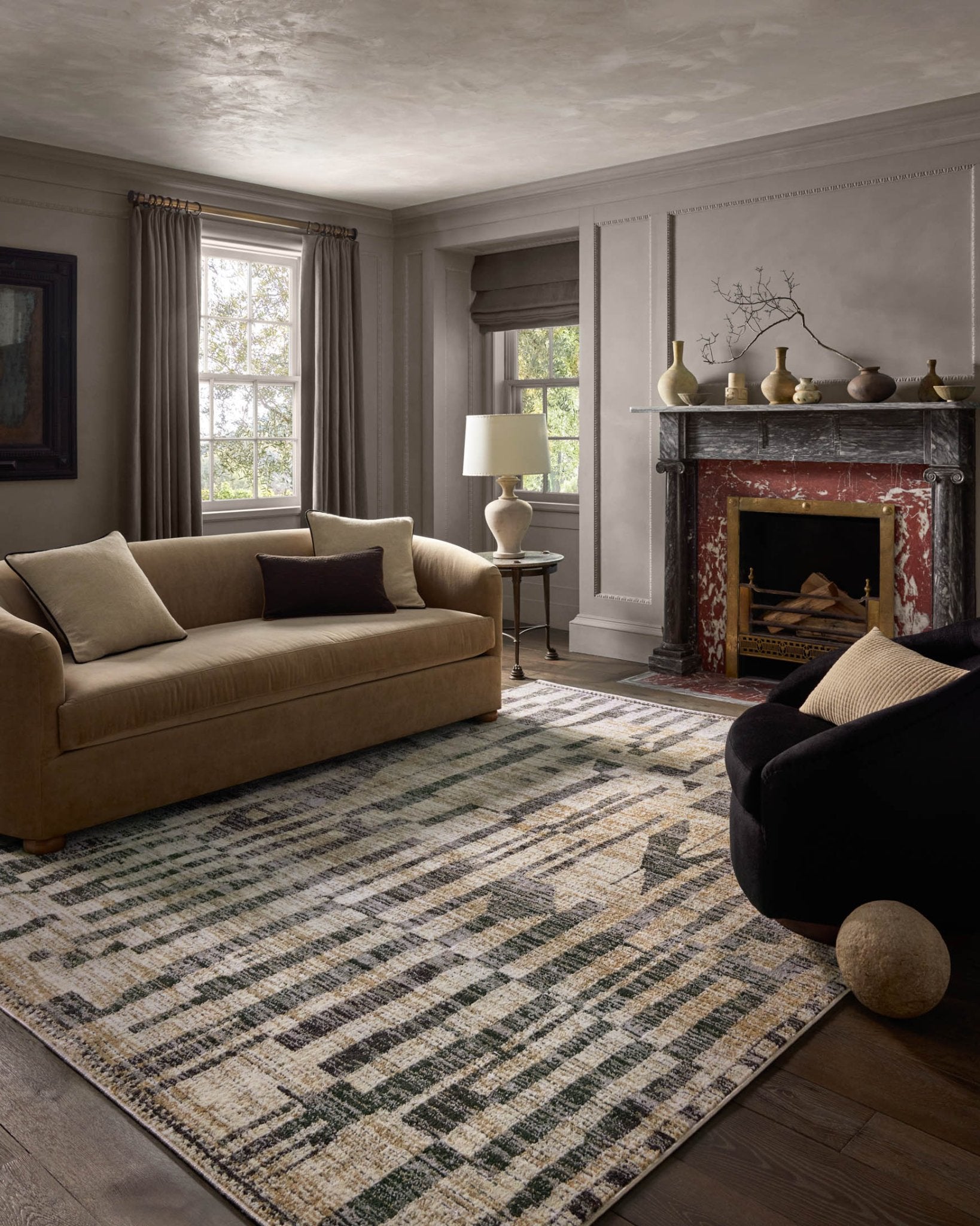 Jeremiah Brent x Loloi Bleecker Beige / Stone Rug White Cliff Studio Rugs