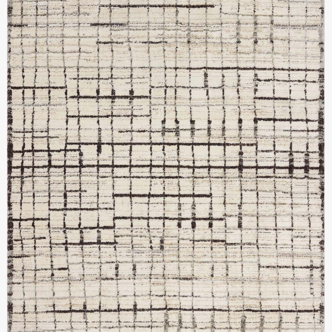 Jeremiah Brent x Loloi Bleecker Ivory / Charcoal Rug White Cliff Studio Rugs