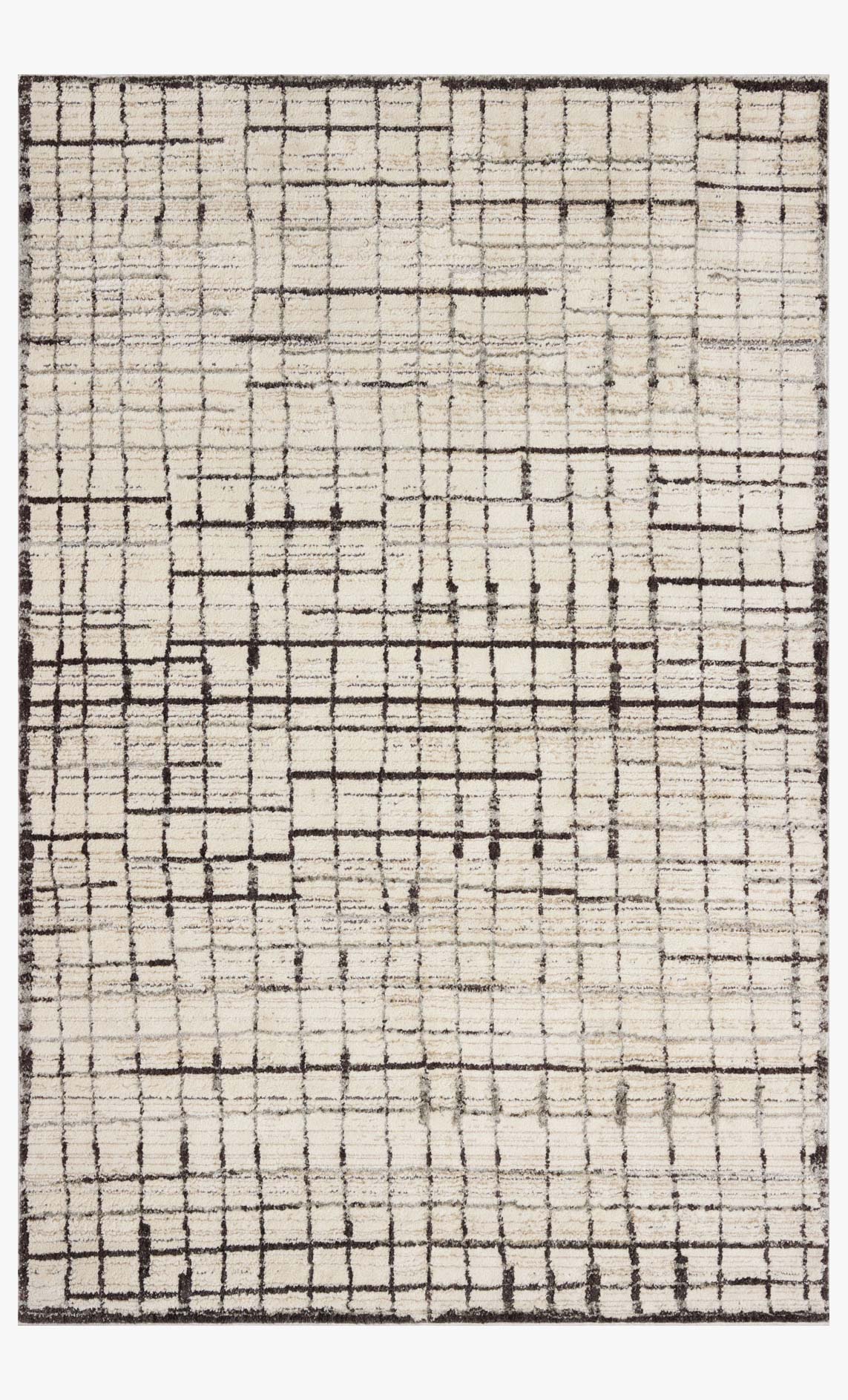 Jeremiah Brent x Loloi Bleecker Ivory / Charcoal Rug White Cliff Studio Rugs