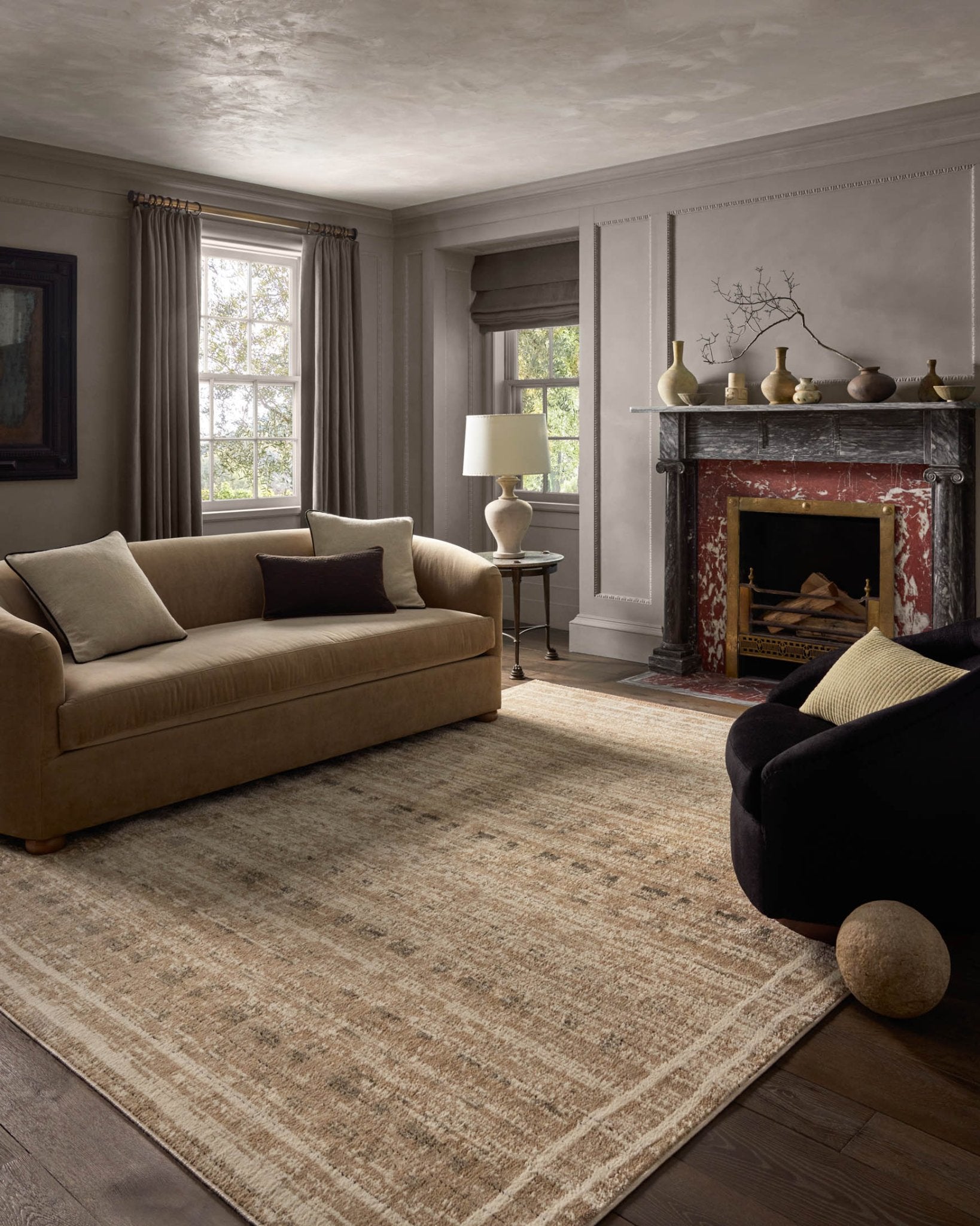 Jeremiah Brent x Loloi Bleecker Khaki / Natural Rug White Cliff Studio Rugs