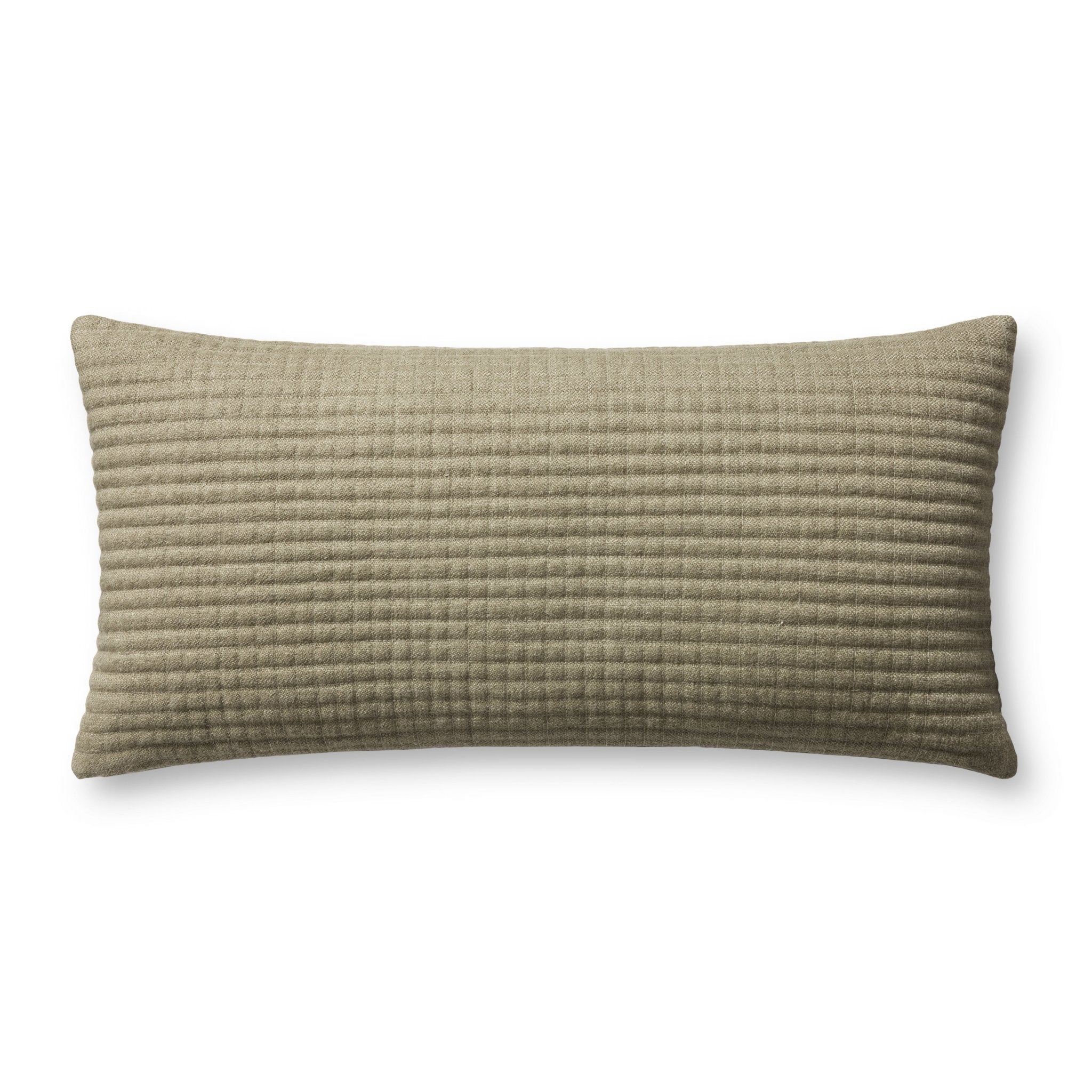 Jeremiah Brent x Loloi Christopher Green 12'' x 27'' Pillow Cover Only White Cliff Studio Throw Pillows