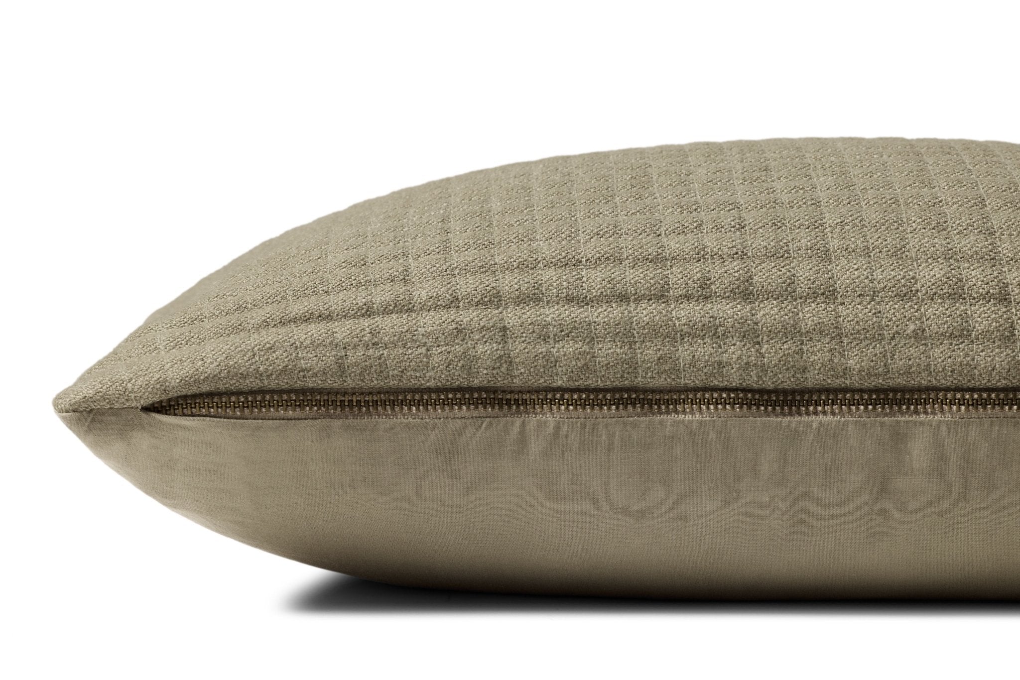 Jeremiah Brent x Loloi Christopher Green 12'' x 27'' Pillow Cover Only White Cliff Studio Throw Pillows