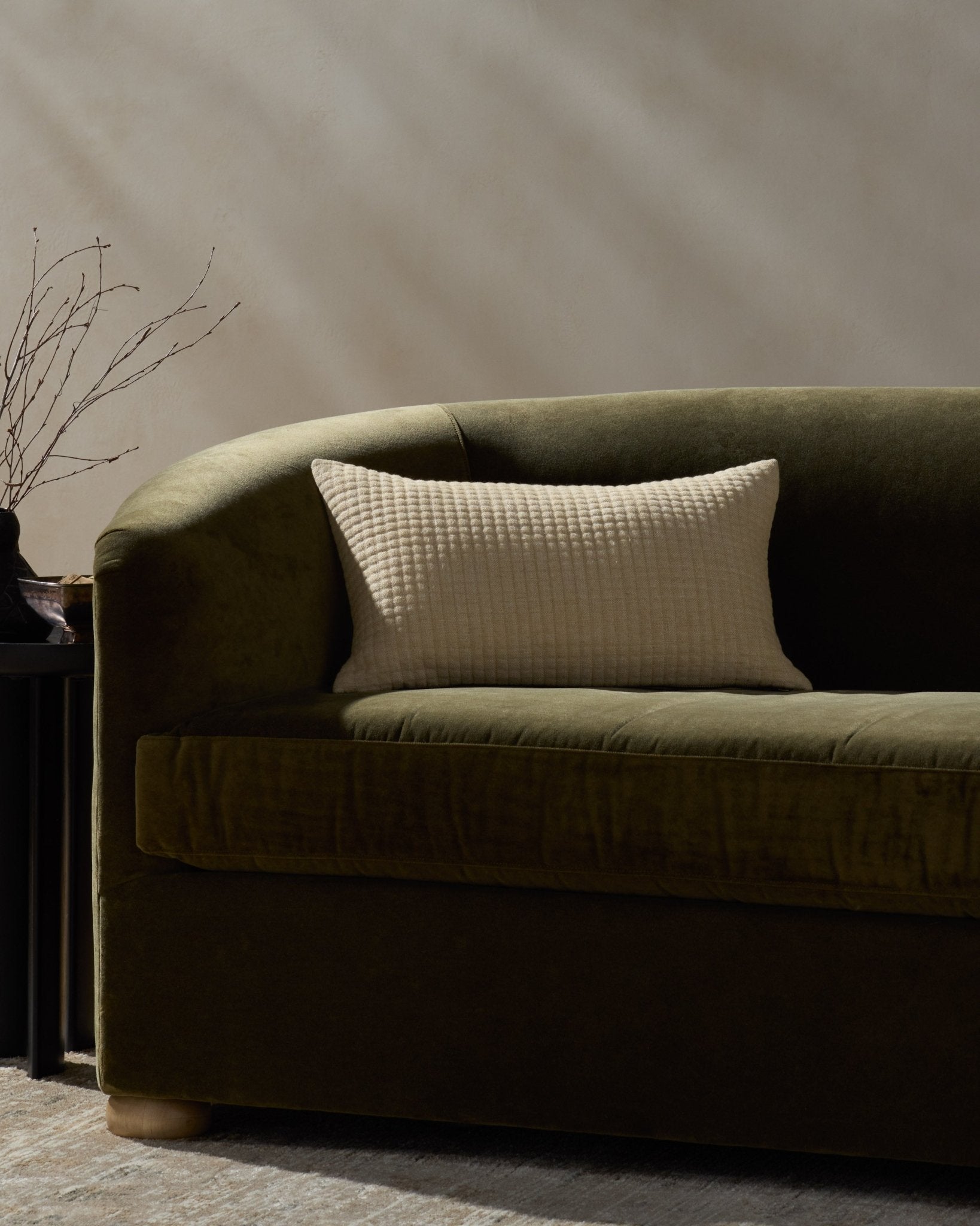 Jeremiah Brent x Loloi Christopher Natural 13'' x 21'' Pillow Cover Only White Cliff Studio Throw Pillows