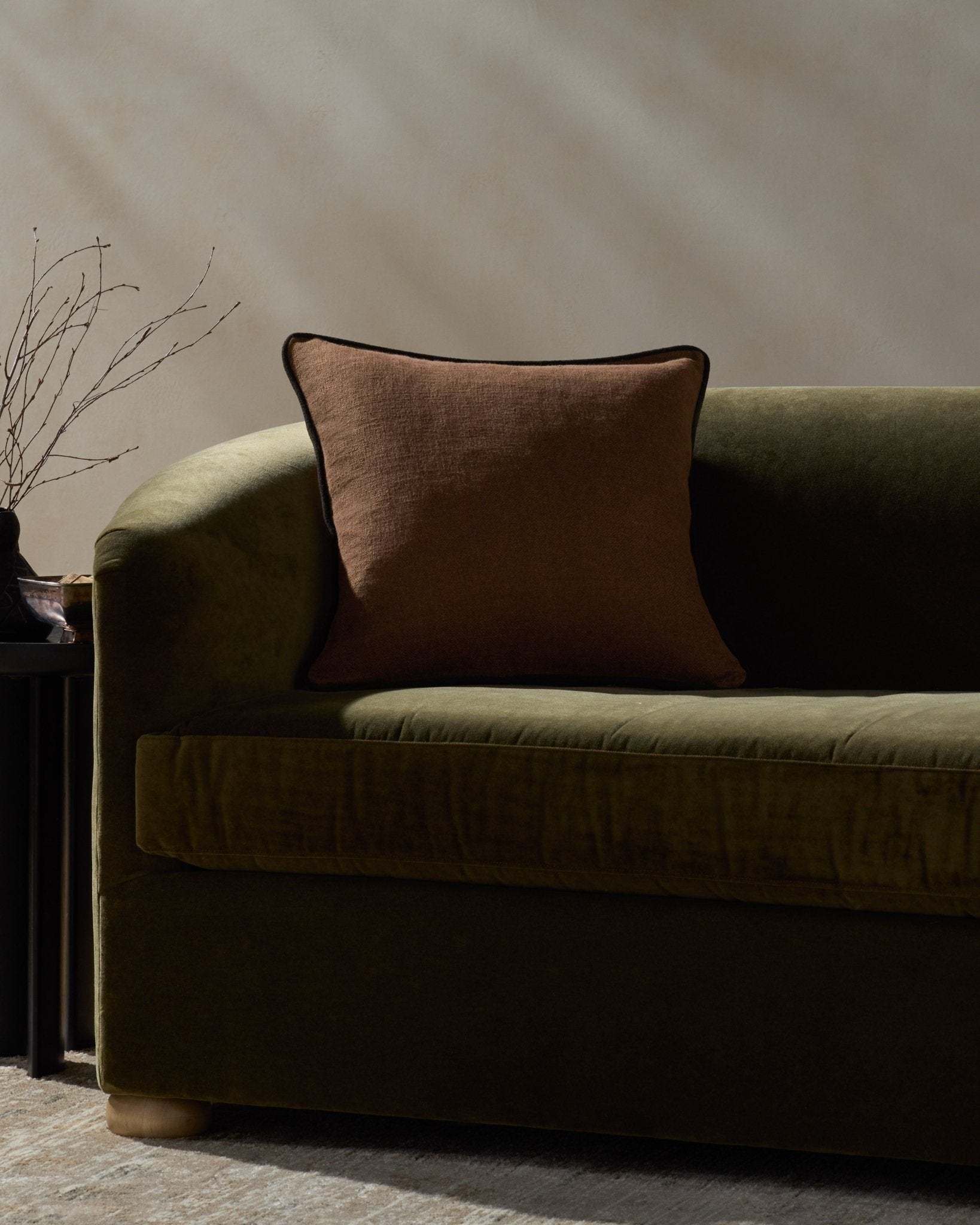 Jeremiah Brent x Loloi Hudson Brown / Black 20'' x 20'' Pillow Cover Only White Cliff Studio Throw Pillows