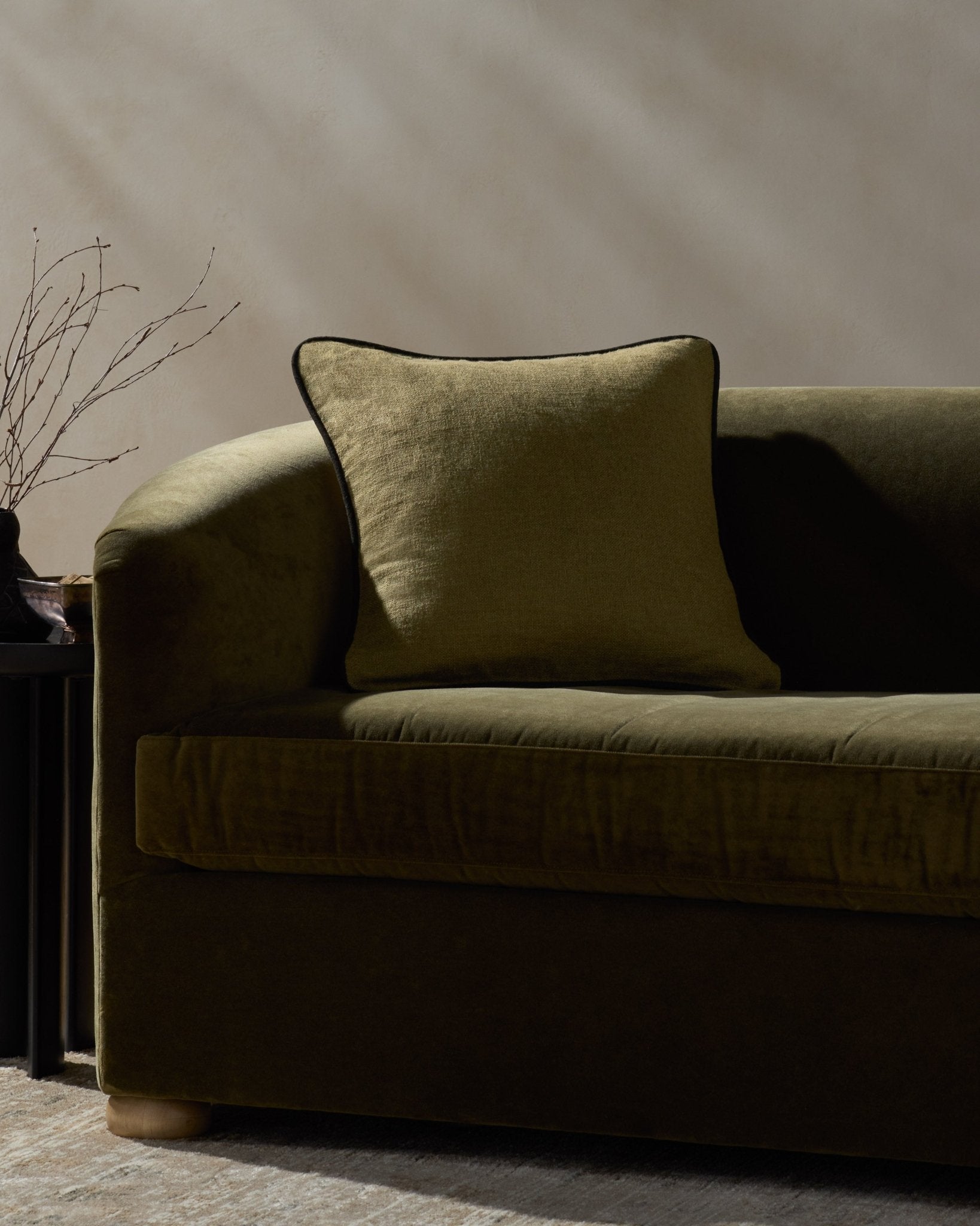 Jeremiah Brent x Loloi Hudson Green / Black 20'' x 20'' Pillow Cover Only White Cliff Studio Throw Pillows