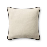 Jeremiah Brent x Loloi Hudson Natural / Black 20'' x 20'' Pillow Cover Only White Cliff Studio Throw Pillows