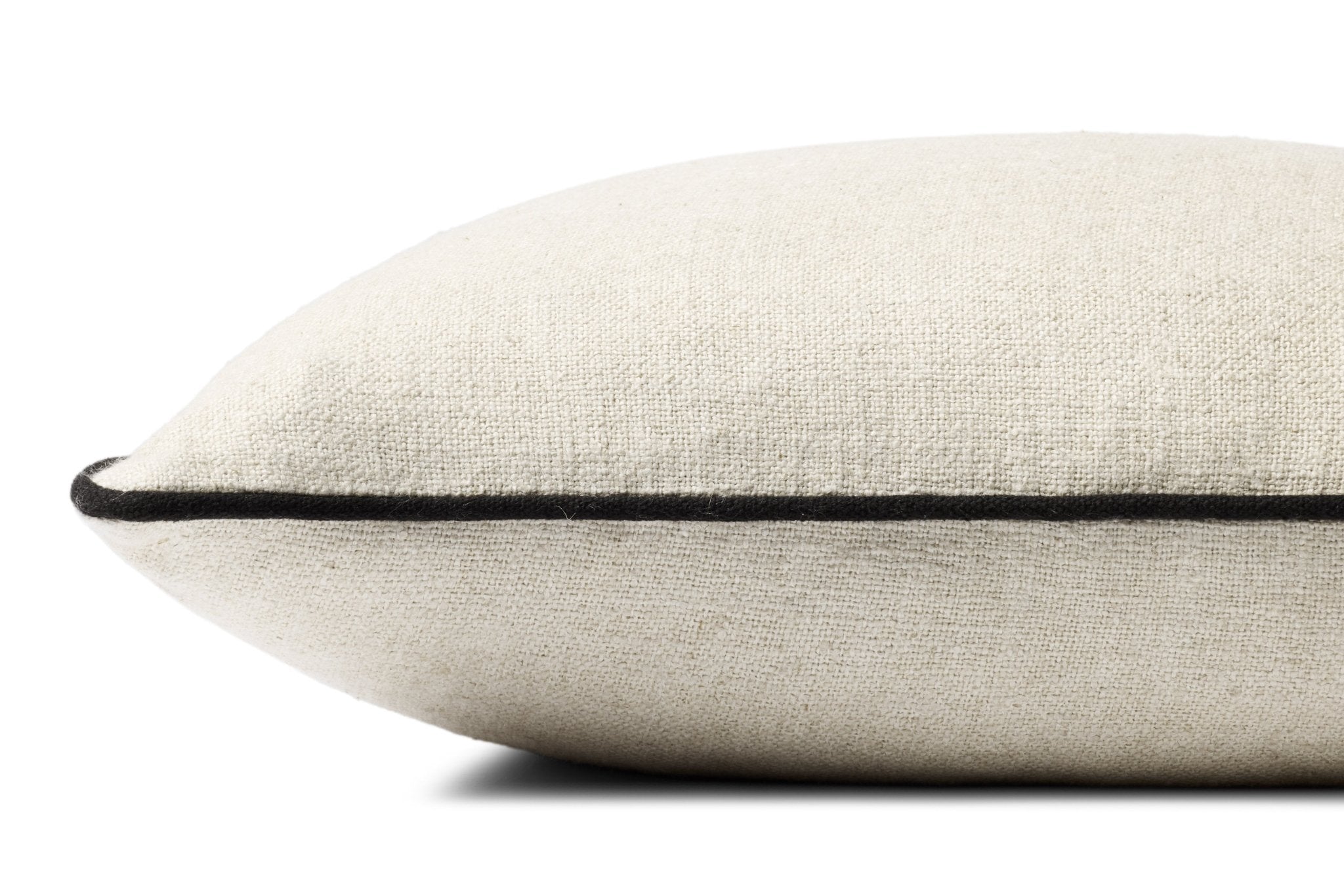 Jeremiah Brent x Loloi Hudson Natural / Black 20'' x 20'' Pillow Cover Only White Cliff Studio Throw Pillows