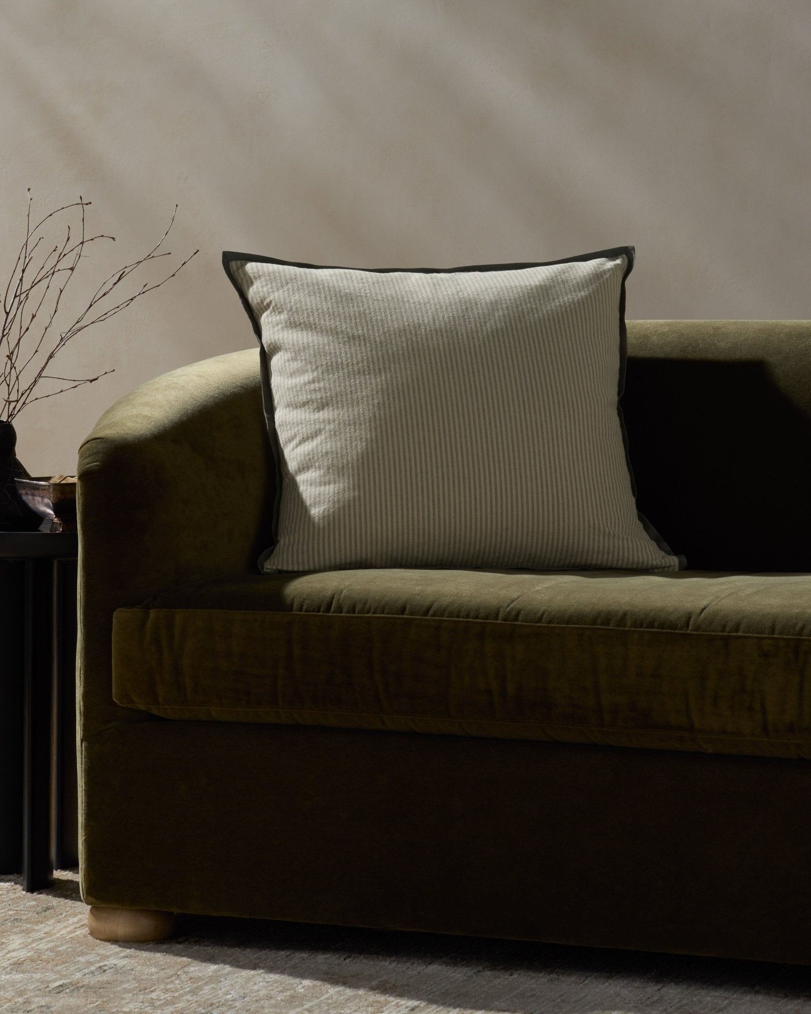 Jeremiah Brent x Loloi Sullivan Natural / Blue 22'' x 22'' Pillow Cover Only White Cliff Studio Pillow