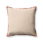 Jeremiah Brent x Loloi Sullivan Natural / Terracotta 20'' x 20'' Pillow Cover Only White Cliff Studio Pillow