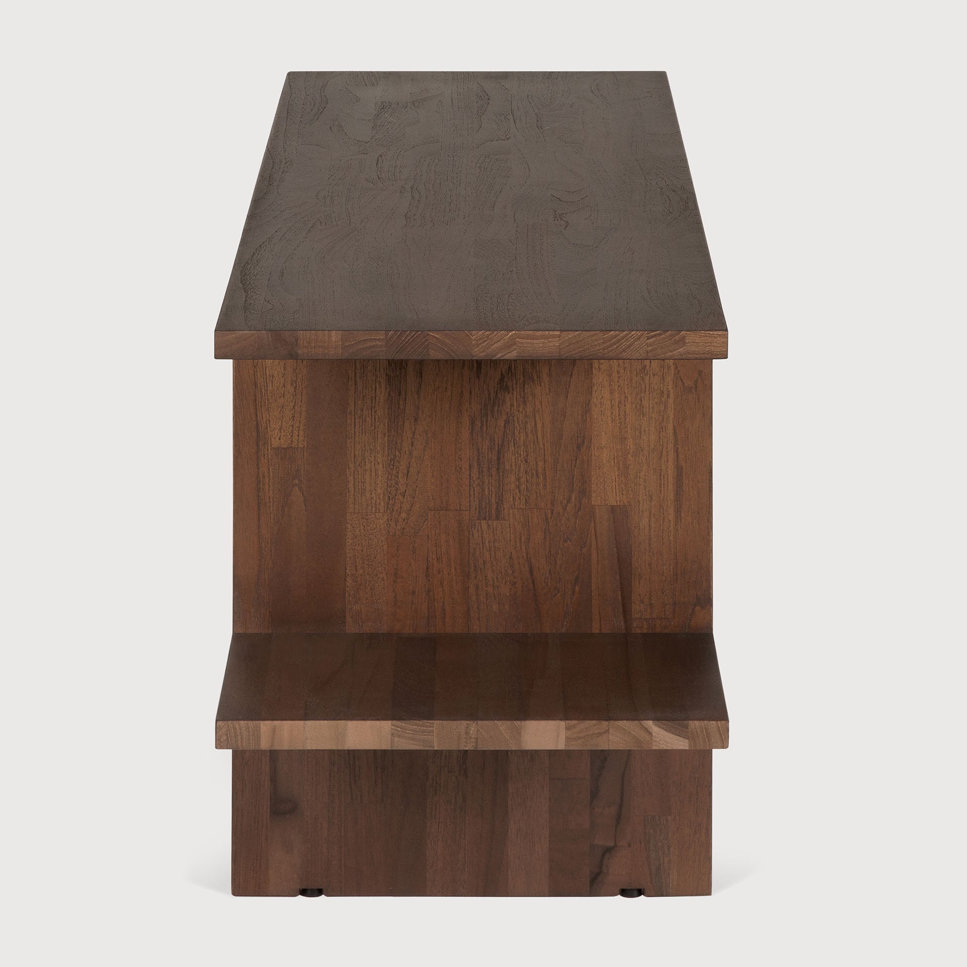 Kabuki side table - varnished teak - brown - rectangular White Cliff Studio Side Table