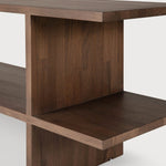 Kabuki side table - varnished teak - brown - rectangular White Cliff Studio Side Table