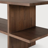 Kabuki side table - varnished teak - brown - rectangular White Cliff Studio Side Table