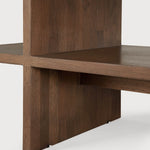 Kabuki side table - varnished teak - brown - rectangular White Cliff Studio Side Table