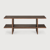 Kabuki side table - varnished teak - brown - rectangular White Cliff Studio Side Table