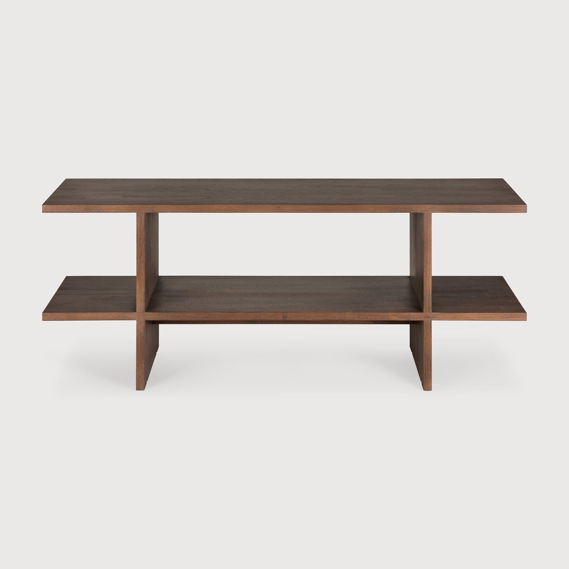 Kabuki side table - varnished teak - brown - rectangular White Cliff Studio Side Table