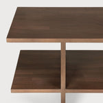 Kabuki side table - varnished teak - brown - rectangular White Cliff Studio Side Table