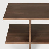 Kabuki side table - varnished teak - brown - rectangular White Cliff Studio Side Table